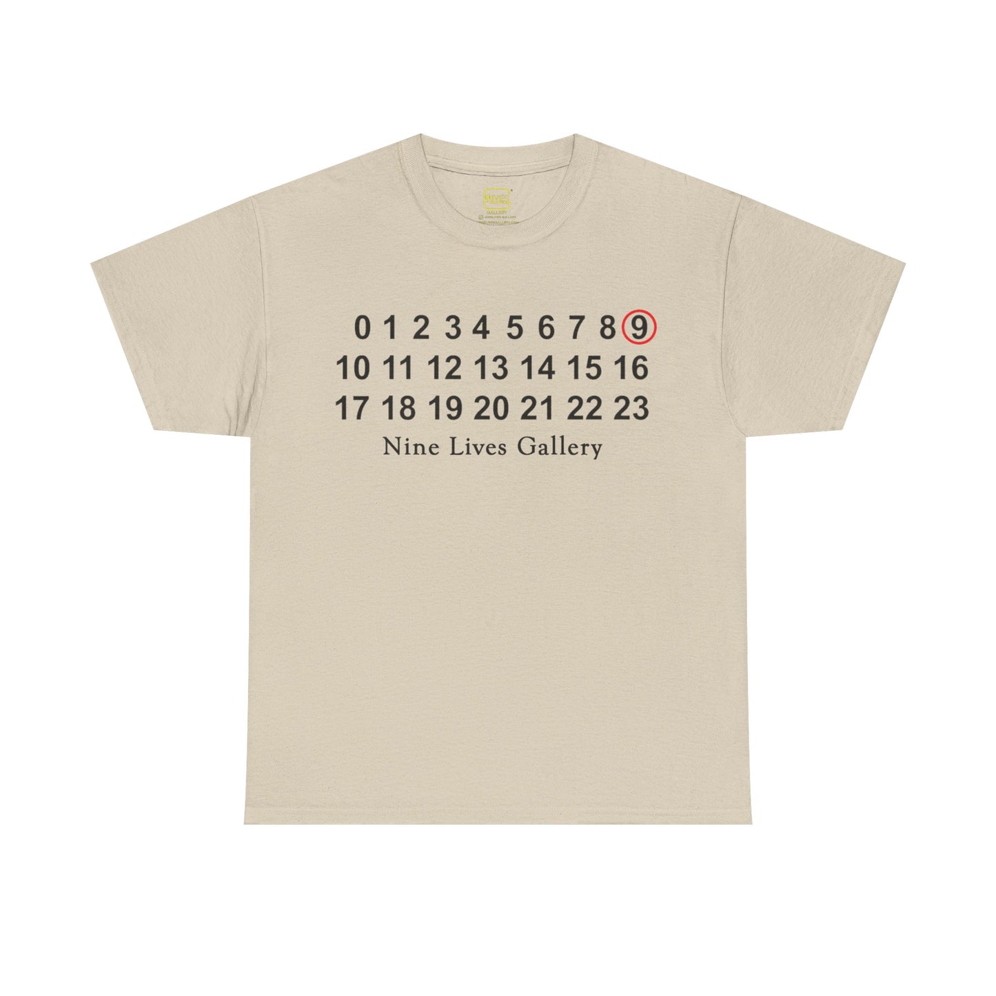9LIVES Numbers Tee (Black Logo)