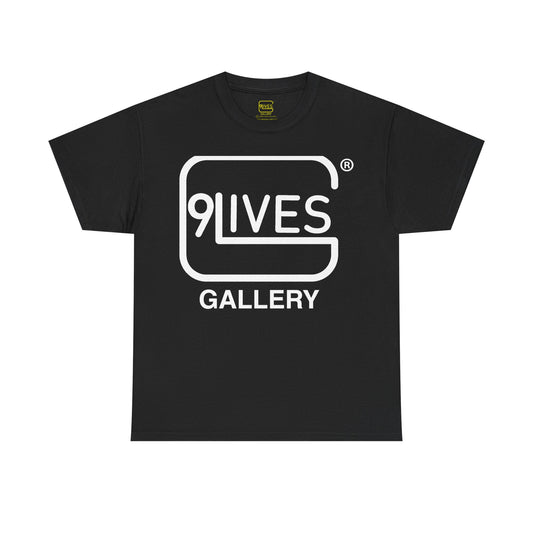 9LIVES Gallery White Logo Tee