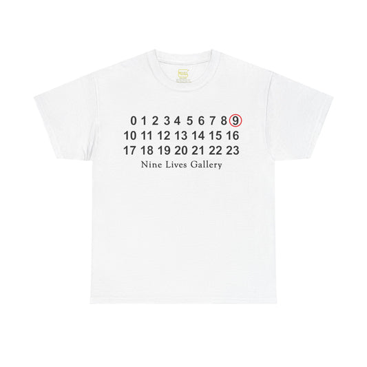 9LIVES Numbers Tee (Black Logo)